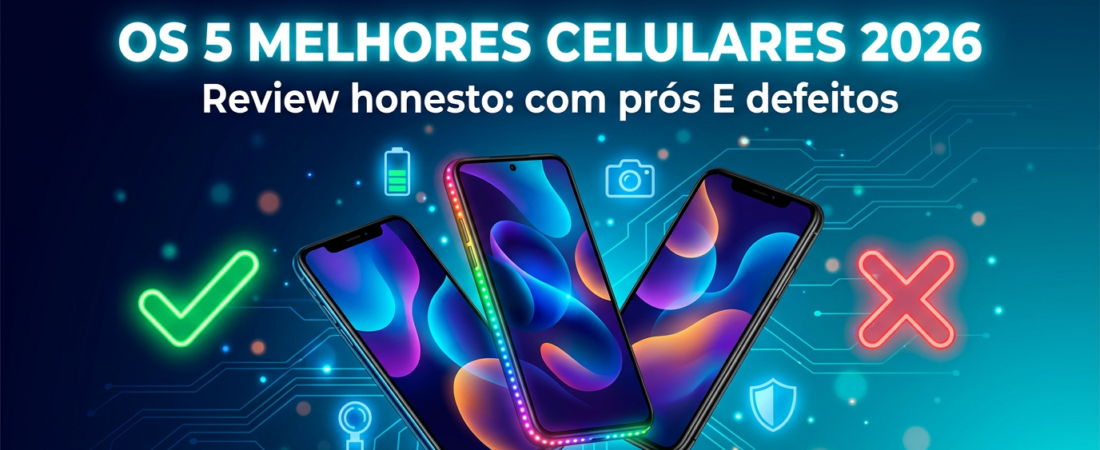 Review Honesto 2026: Os 5 Melhores Celulares (e Seus Defeitos Reais)