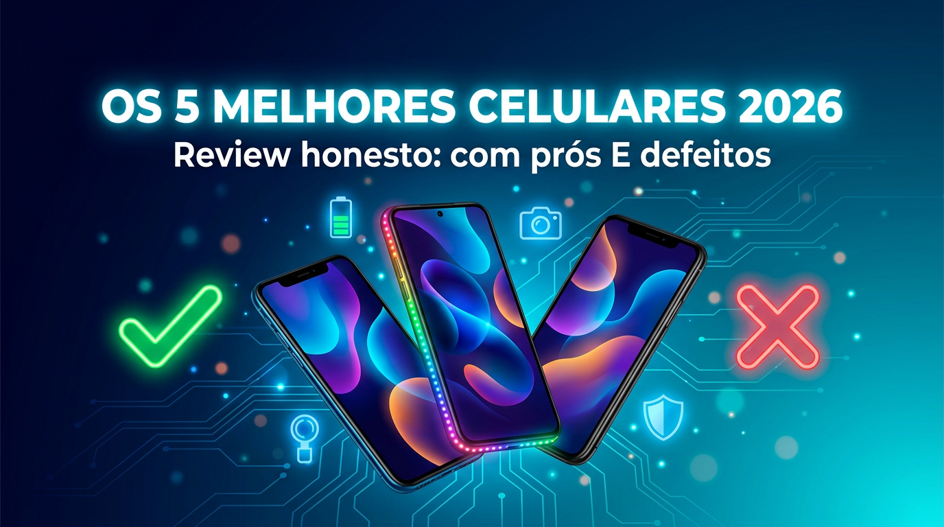 Review Honesto 2026: Os 5 Melhores Celulares (e Seus Defeitos Reais)