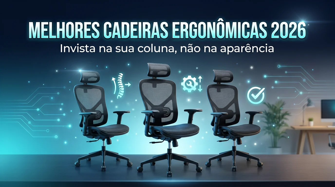 As Melhores Cadeiras Ergonômicas de 2026: Invista na sua Coluna (Não na Aparência)