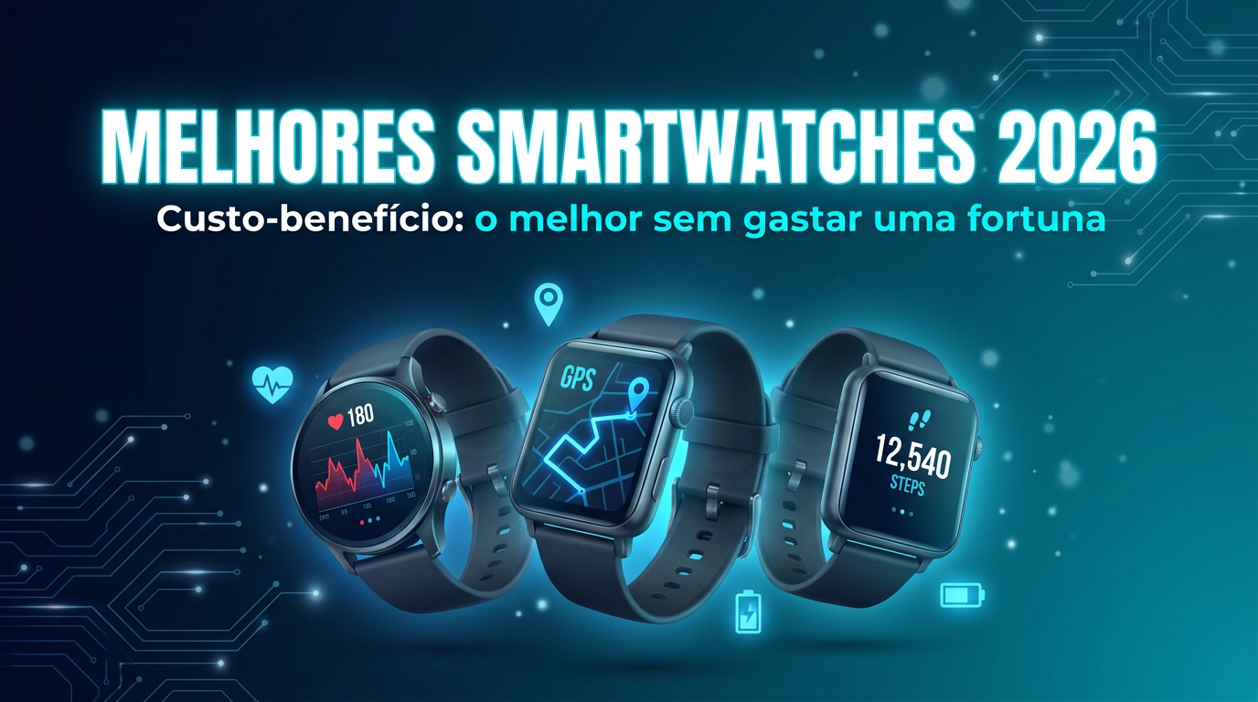 Os 7 Melhores Smartwatches Custo-Benefício de 2026: Não Precisa Gastar uma Fortuna para Ter o Melhor